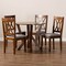 Baxton Studio Irene Grey Upholstered and Walnut Wood 5-Piece Dining Set 173-9882-10899 - alternate 6